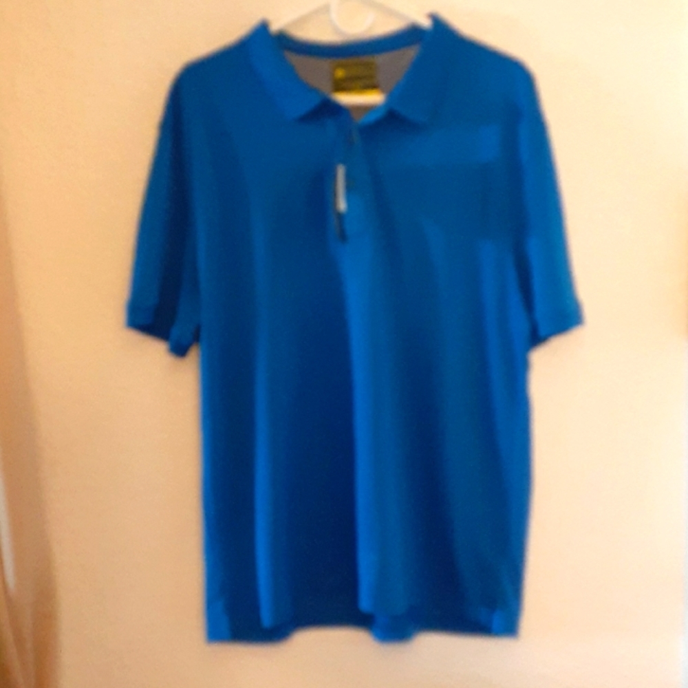 G.H. Bass blue short sleeve polo shirt NWT